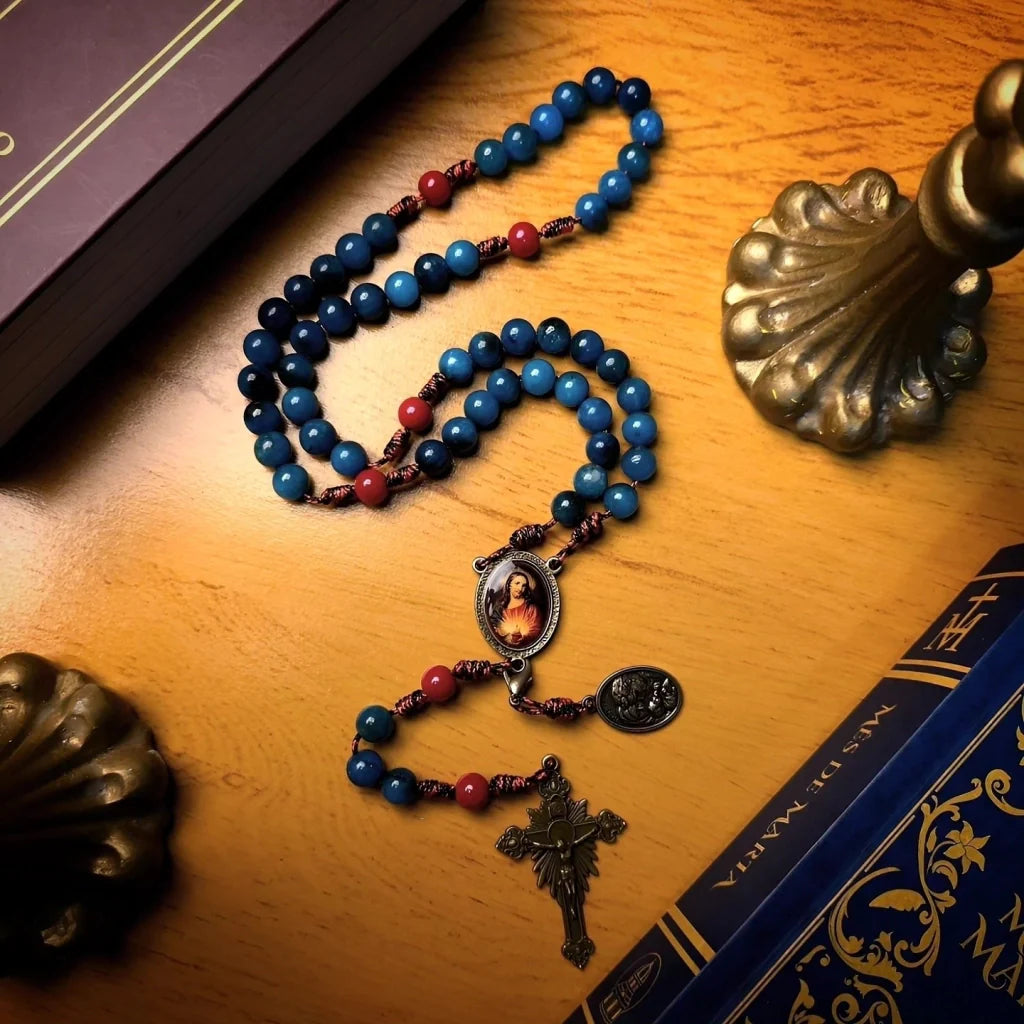 Terço Sagrado Coração de Jesus e Imaculado Coração de Maria - Modelo 2