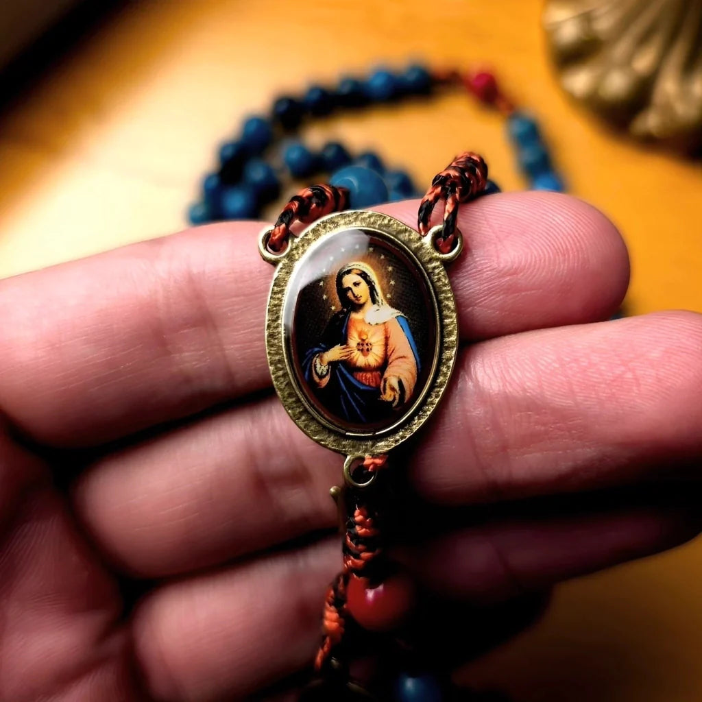 Terço Sagrado Coração de Jesus e Imaculado Coração de Maria - Modelo 2